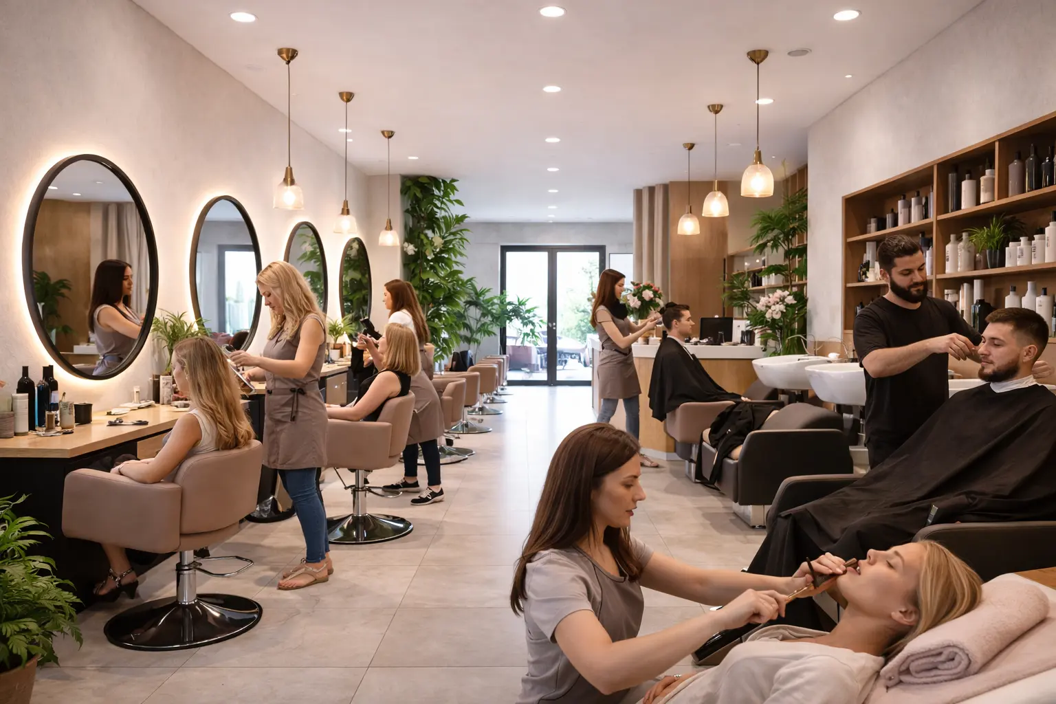 Salón de belleza usando Agendit